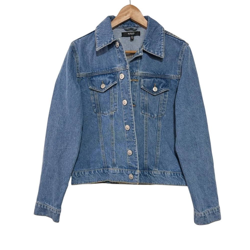 Hudson Los Angeles Medium Wash Casual Denim Jean Jacket Women’s Size S/M - Picture 11 of 11